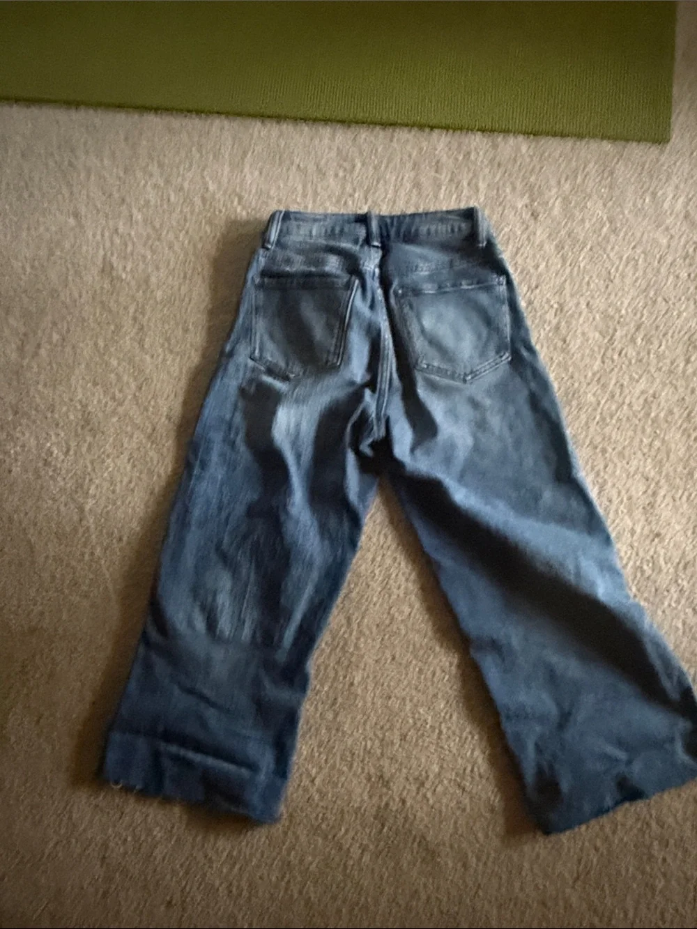 Quince women's widecut capri/crop Jeans in Medium Blue Wash